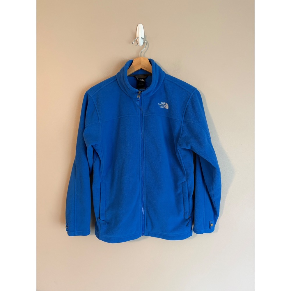 The North Face Fleece Jacket Boys Large 14/16 Blue Full Zip